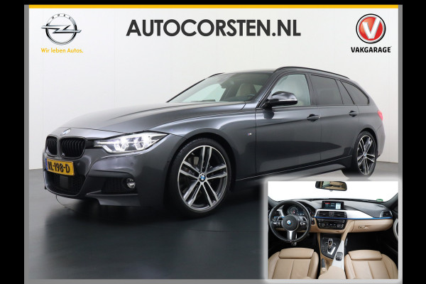 BMW 3 Serie Touring 330i AUT-8 M-Sport Pack Leder+Memory Harman&Kardon® Audio Adap.Cruise Apple Carplay Head-Up Navi 19" Virtual CockpitCame Lmv  Stoelverwarming DAB Elek.Achterklep Zwarte-Hemel Adaptieve Led Wifi Surround Camera Origineel Nederlandse Auto Zeer compleet! € 71.000 nieuwprijs !