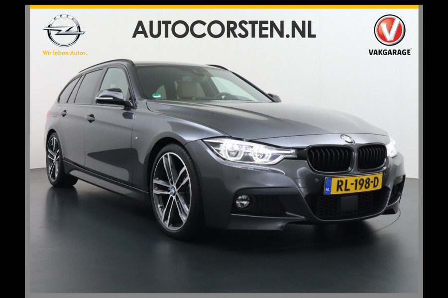 BMW 3 Serie Touring 330i AUT-8 M-Sport Pack Leder+Memory Harman&Kardon® Audio Adap.Cruise Apple Carplay Head-Up Navi 19" Virtual CockpitCame Lmv  Stoelverwarming DAB Elek.Achterklep Zwarte-Hemel Adaptieve Led Wifi Surround Camera Origineel Nederlandse Auto Zeer compleet! € 71.000 nieuwprijs !