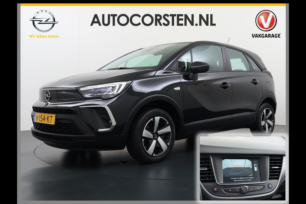 Opel Crossland T 131PK AUT-6 Apple Carplay Android Auto Navi* Ecc Cruise Control Camera Stoel+Stuurverwarming Pdc Elegance DAB Bluetooth Lane Assist Led Winter Pakket Parkeer Pakket Mooie en complete Opel Crossland! € 32.000 nieuw! EURO6