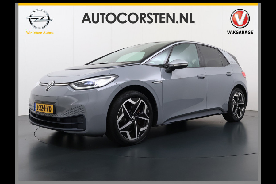 Volkswagen ID.3 First Plus 58kWh Apple Carplay Android Auto Adap.Cruise Lmv 19" Navi Camera Pdc Stoel+Stuurverwarming Keyless Advanced Matrix Led + Dynamisch Led Achterlicht en Isofix DAB Privacy Glas Rijstrooksensor SOH 89% Origineel Nederlandse Auto