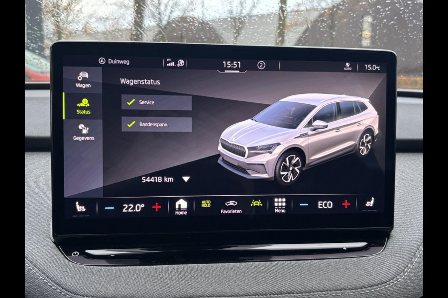 Škoda ENYAQ iV 80 Business Edition WARMTEPOMP| ELEK. TREKHAAK| ADAPTIEVE CRUISE| STOEL + STUURVERWARMING| CAMERA| RIJSTROOKSENSOR|