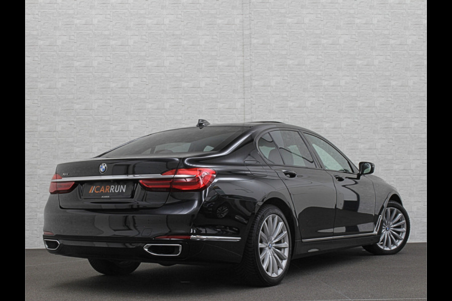 BMW 7 Serie 730d xDrive | Schuifdak | Massage | 360 Camera | Soft-Close | ACC | Laser-LED | Indiv. Leder | Luchtvering | Achterasbesturing | Comfortstoelen | Stoelventilatie | Head-Up | 4-Zone Clima | Keyless-Entry | Driving Assist Pro. | Sfeerverlichting |