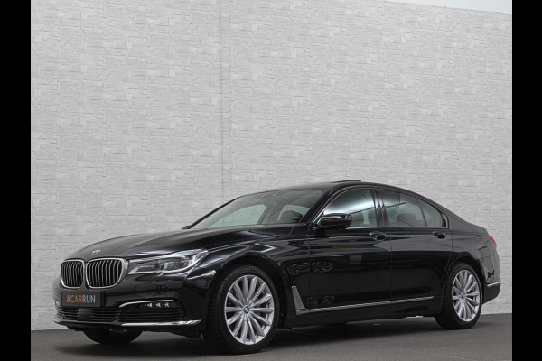 BMW 7 Serie 730d xDrive | Schuifdak | Massage | 360 Camera | Soft-Close | ACC | Laser-LED | Indiv. Leder | Luchtvering | Achterasbesturing | Comfortstoelen | Stoelventilatie | Head-Up | 4-Zone Clima | Keyless-Entry | Driving Assist Pro. | Sfeerverlichting |