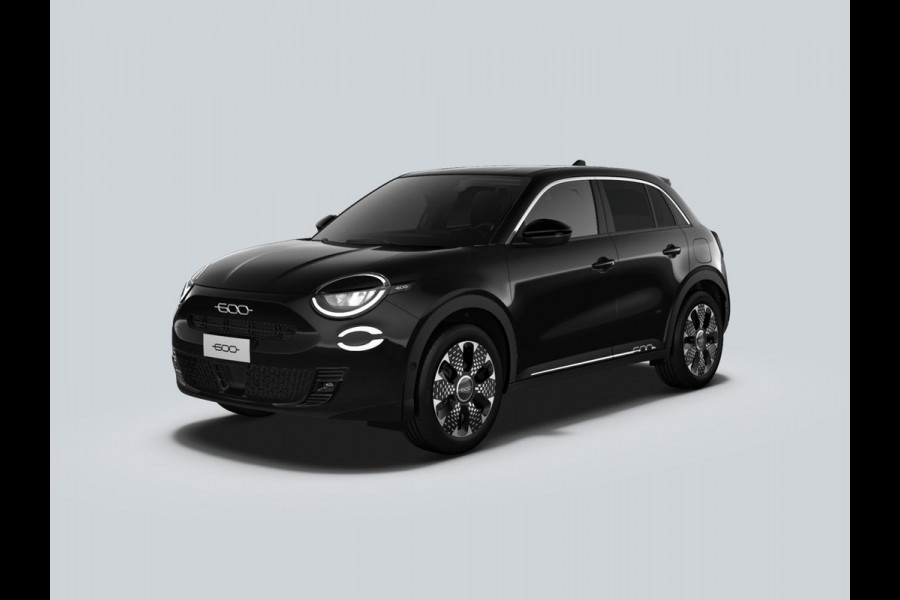 Fiat 600 1.2 Hybrid 136pk La Prima | Leder | Stoelmassage | Trekhaak | Camera| Carplay | Adapt. Cruise | Winter Pack