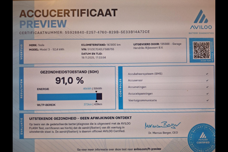 Tesla Model 3 Standard RWD Plus 60 kWh | SOH 91% | Autopilot | ocassion