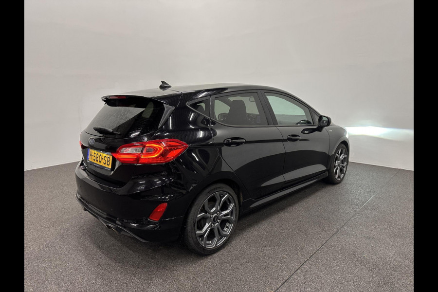 Ford Fiesta 1.0 EcoBoost ST-Line 125PK 6V Navigatie Full LED Carplay Parkeersensoren Cruise Control Stoel+Stuurverwarming Climate Control Privacy Glass 17" DAB+