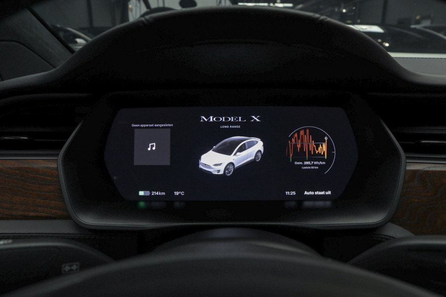Tesla Model X Dual Motor AWD 7p. 100 kWh Autopilot Leer Navi ACC 360º Stoelverwarming voor & achter Memory Alcantara hemel Climate voor en achter PDC Softclose Afneembare trekhaak 22 inch LM velgen BTW auto