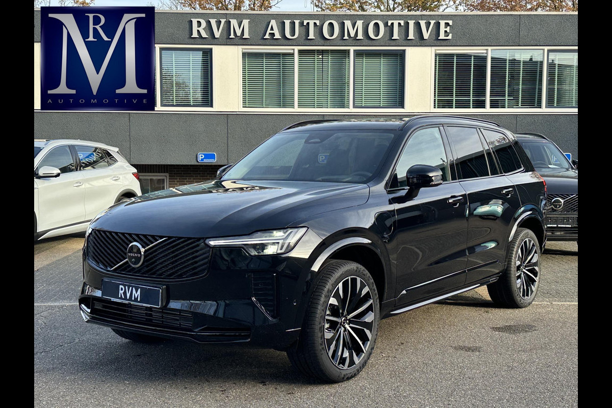 Volvo XC90 2.0 T8 Plug-in hybrid AWD Plus Dark 1000KM| VOL OPTIES!|FABRIEKSGARANTIE T/M 09-2027|  PANO| MEM. STOELEN| STOEL/ STUURVERW.| 360 CAMERA| DODE HOEK | ACHTERBANK VERWARMD|