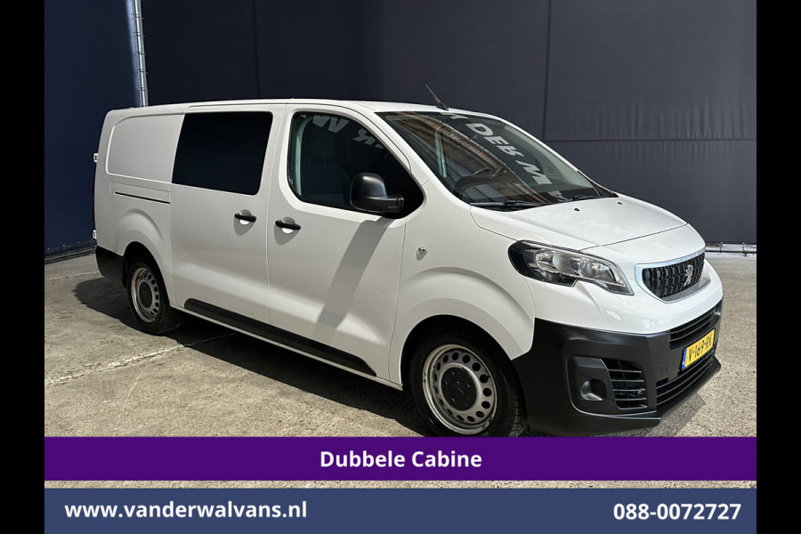Peugeot Expert 2.0 BlueHDI 123pk L3H1 Dubbele Cabine Euro6 Airco | 2x zijdeur | 2500kg Trekhaak | 5-Zits Cruisecontrol, Parkeersensoren