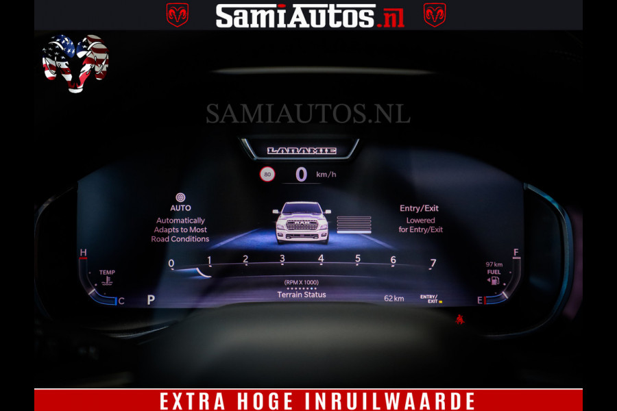 Dodge Ram 1500 Night Premium | Full Option | Eerste Eigenaar | De Meest Luxe Pick-Up in zijn Klasse | Comfortabele Dubbele Cabine met Royale 5 Zitplaatsen | Bom Vol |