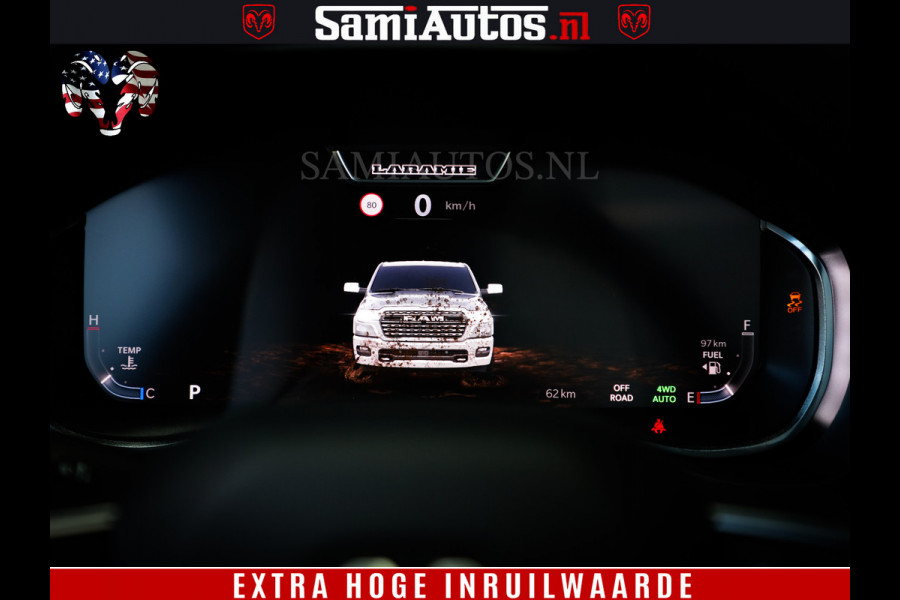 Dodge Ram 1500 Night Premium | Full Option | Eerste Eigenaar | De Meest Luxe Pick-Up in zijn Klasse | Comfortabele Dubbele Cabine met Royale 5 Zitplaatsen | Bom Vol |