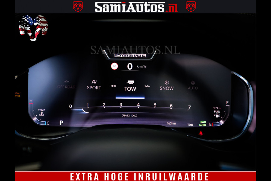 Dodge Ram 1500 Night Premium | Full Option | Eerste Eigenaar | De Meest Luxe Pick-Up in zijn Klasse | Comfortabele Dubbele Cabine met Royale 5 Zitplaatsen | Bom Vol |