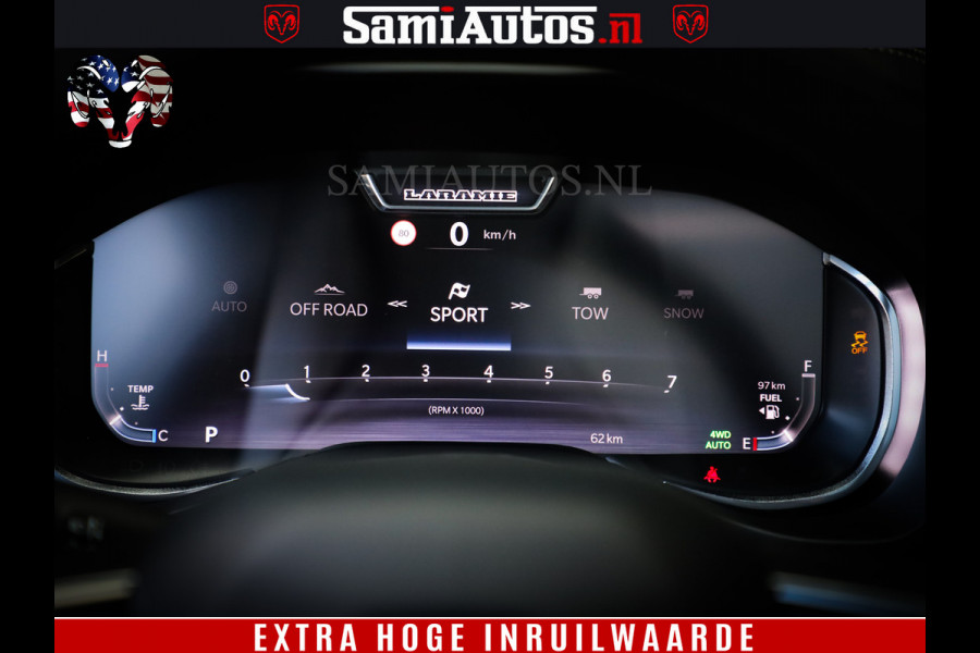 Dodge Ram 1500 Night Premium | Full Option | Eerste Eigenaar | De Meest Luxe Pick-Up in zijn Klasse | Comfortabele Dubbele Cabine met Royale 5 Zitplaatsen | Bom Vol |