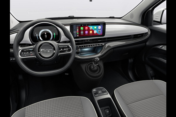 Fiat 500 Hybrid Torino Launch Edition | Private Lease € 387,- | New | Clima | Carplay | PDC | Priv Glass | Ice White