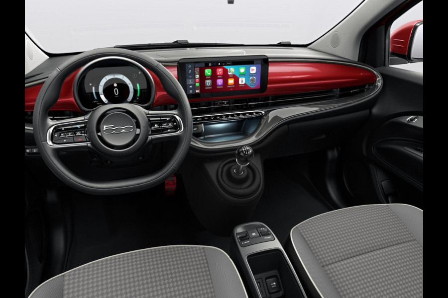 Fiat 500 Hybrid Torino Launch Edition | Private Lease € 379,- | New | Clima | Carplay | PDC | Priv Glass | Rosso Passione