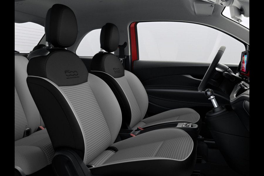 Fiat 500 Hybrid Torino Launch Edition | Private Lease € 379,- | New | Clima | Carplay | PDC | Priv Glass | Rosso Passione