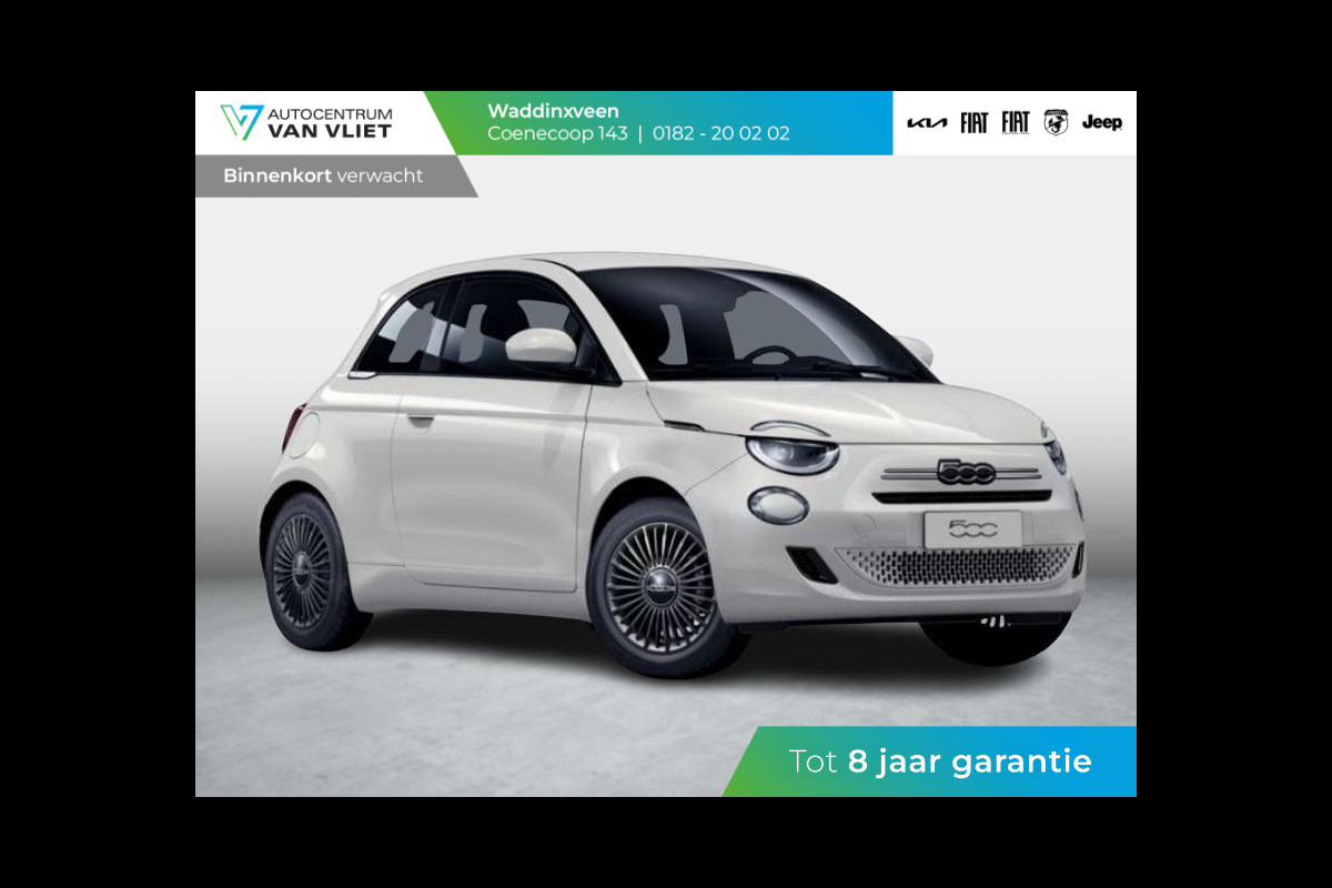 Fiat 500 1.0 Hybrid Torino | Private Lease € 407,- | New | Clima | Carplay | PDC | Priv Glass | Ice White