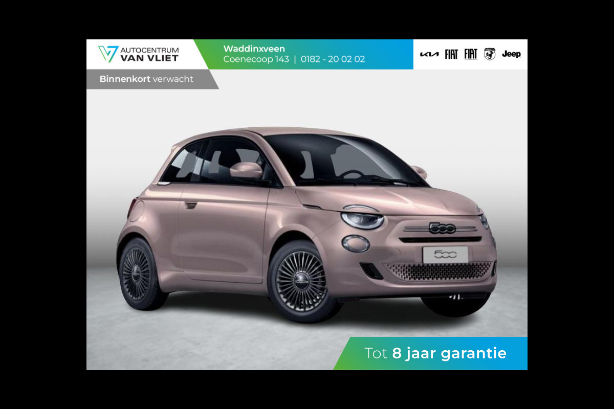 Fiat 500 1.0 Hybrid Torino | Private Lease € 387,- | New | Clima | Carplay | PDC | Priv Glass | Rose Gold