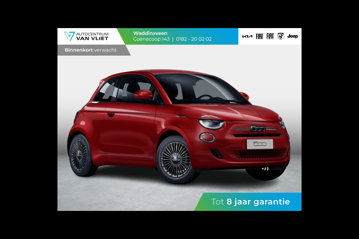 Fiat 500 1.0 Hybrid Torino | Private Lease € 399,- | New | Clima | Carplay | PDC | Priv Glass | Rosso Passione