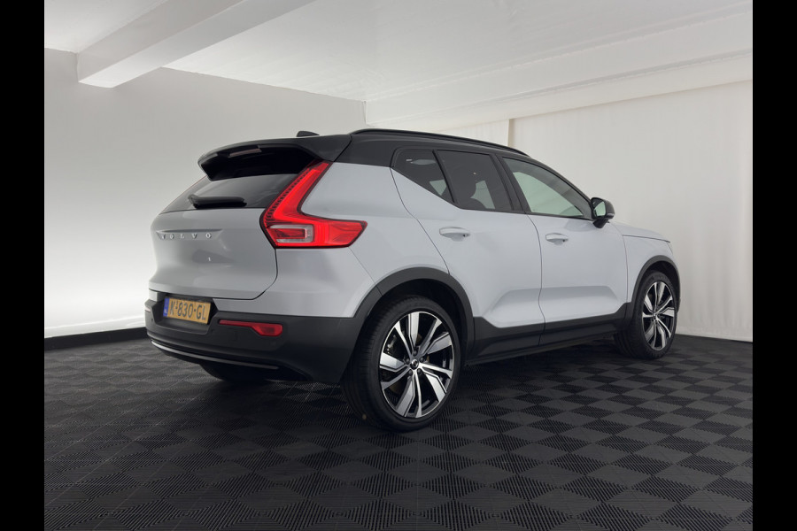 Volvo XC40 Recharge P8 AWD R-Design [ 3-Fase ] {SOH-89%} (INCL-BTW) *PANO | LEATHER-MICROFIBRE | DIGI-COCKPIT | FULL-LED | NAVI-FULLMAP | ECC | CARPLAY | PDC | KEYLESS | HEATED-SPORTSEATS | BLIS | PRIVACY-GLASS | 20"ALU*