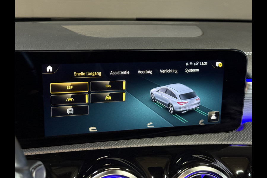 Mercedes-Benz CLA-Klasse Shooting Brake 250 e AMG | Pano | Sfeerverlichting | Burmester | 360 Camera | Adaptive cruise | Elektr. stoelen + memory | Stoelverwarming | Full LED