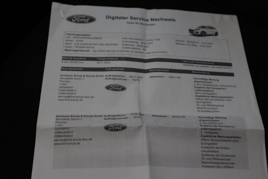 Ford Kuga 2.5 PHEV ST-Line X 225pk > Winterpakket/Trekhaak/all season/Frozen White/Plug-in hybride