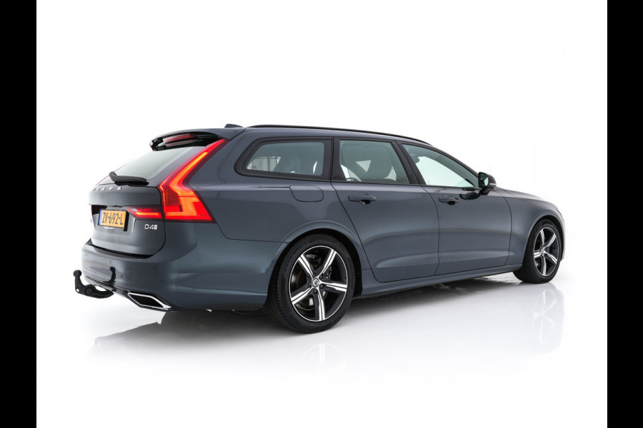 Volvo V90 2.0 D4 R-Design (INCL-BTW) *LEATHER-MICROFIBRE | DIGI-COCKPIT | FULL-LED | HARMAN/KARDON | HEATED-SPORTSEATS | LANE-ASSIST | NAVI-FULLMAP | CAMERA | DAB+ | PRIVACY-GLASS | ECC | PDC | TOWBAR | 19''ALU*
