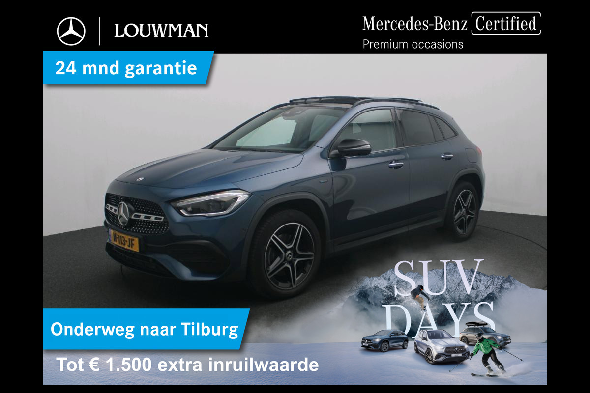 Mercedes-Benz GLA 250 e Business Solution AMG Limited AMG Line | Night Pakket | Panorama Schuif-Kanteldak | Ledkoplampen | Sfeerverlichting | Memory voorstoelen. Inclusief 24 maanden MB Certified garantie voor Europa.