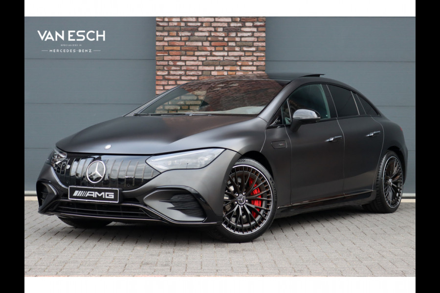 Mercedes-Benz EQE AMG 53 4MATIC+ 90 kWh | 72500,- Ex | MBUX Hyperscreen | Airmatic | Achterasbesturing | Distronic+ | Massage | Memory | Burmester | Stoelventilatie | HUD | Digital Light | Warmtepomp | Surround Camera |