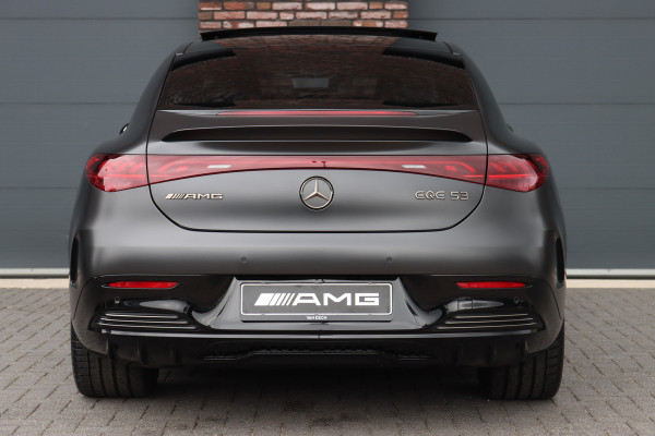 Mercedes-Benz EQE AMG 53 4MATIC+ 90 kWh | 72500,- Ex | MBUX Hyperscreen | Airmatic | Achterasbesturing | Distronic+ | Massage | Memory | Burmester | Stoelventilatie | HUD | Digital Light | Warmtepomp | Surround Camera |