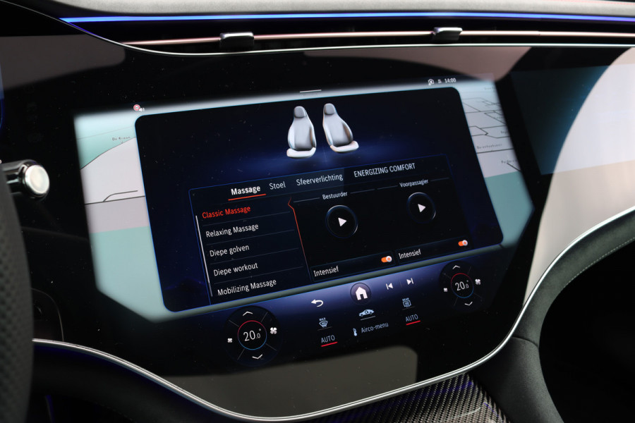 Mercedes-Benz EQE AMG 53 4MATIC+ 90 kWh | 72500,- Ex | MBUX Hyperscreen | Airmatic | Achterasbesturing | Distronic+ | Massage | Memory | Burmester | Stoelventilatie | HUD | Digital Light | Warmtepomp | Surround Camera |
