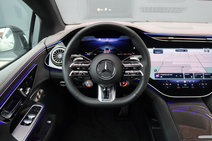 Mercedes-Benz EQE AMG 53 4MATIC+ 90 kWh | 72500,- Ex | MBUX Hyperscreen | Airmatic | Achterasbesturing | Distronic+ | Massage | Memory | Burmester | Stoelventilatie | HUD | Digital Light | Warmtepomp | Surround Camera |