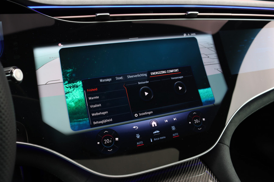 Mercedes-Benz EQE AMG 53 4MATIC+ 90 kWh | 72500,- Ex | MBUX Hyperscreen | Airmatic | Achterasbesturing | Distronic+ | Massage | Memory | Burmester | Stoelventilatie | HUD | Digital Light | Warmtepomp | Surround Camera |