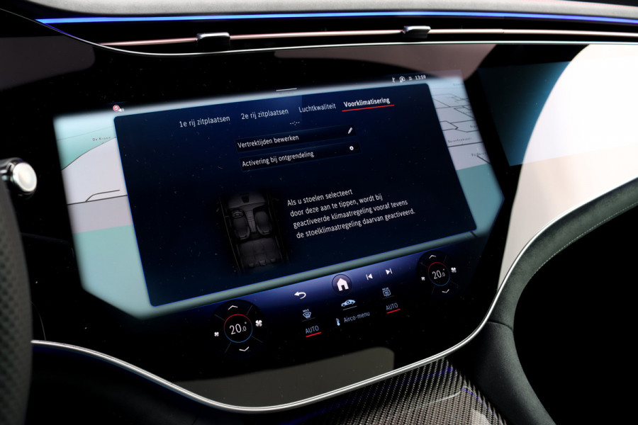 Mercedes-Benz EQE AMG 53 4MATIC+ 90 kWh | 72500,- Ex | MBUX Hyperscreen | Airmatic | Achterasbesturing | Distronic+ | Massage | Memory | Burmester | Stoelventilatie | HUD | Digital Light | Warmtepomp | Surround Camera |