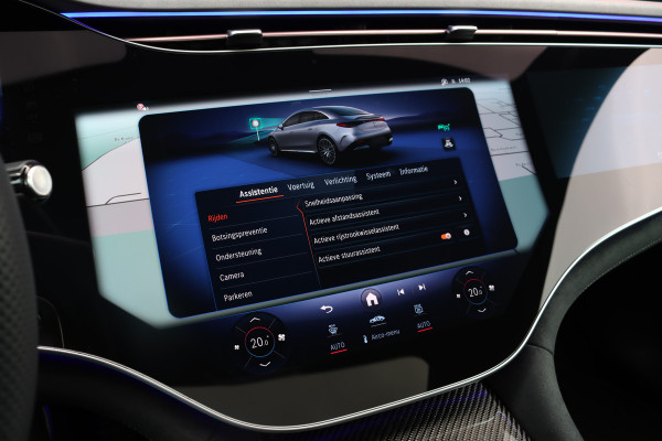 Mercedes-Benz EQE AMG 53 4MATIC+ 90 kWh | 72500,- Ex | MBUX Hyperscreen | Airmatic | Achterasbesturing | Distronic+ | Massage | Memory | Burmester | Stoelventilatie | HUD | Digital Light | Warmtepomp | Surround Camera |