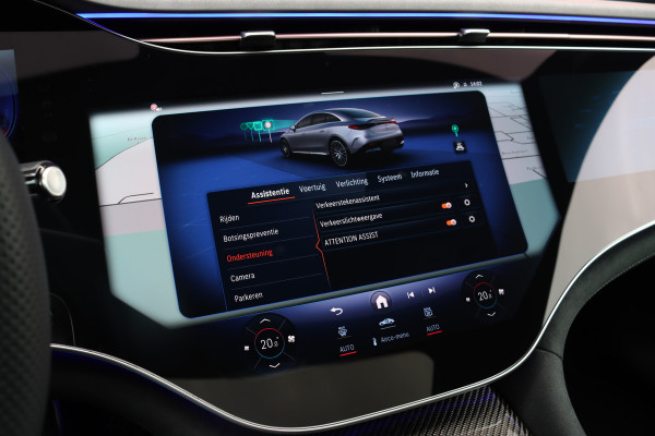 Mercedes-Benz EQE AMG 53 4MATIC+ 90 kWh | 72500,- Ex | MBUX Hyperscreen | Airmatic | Achterasbesturing | Distronic+ | Massage | Memory | Burmester | Stoelventilatie | HUD | Digital Light | Warmtepomp | Surround Camera |