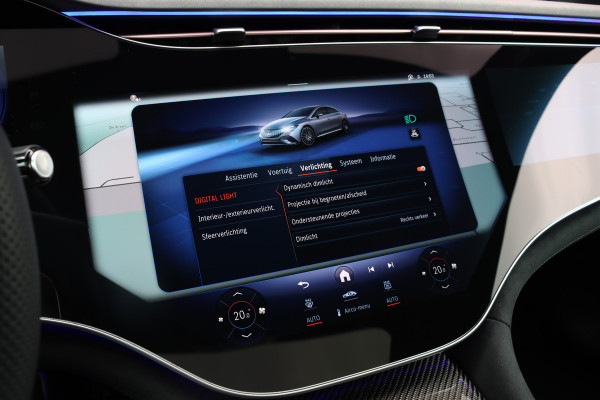 Mercedes-Benz EQE AMG 53 4MATIC+ 90 kWh | 72500,- Ex | MBUX Hyperscreen | Airmatic | Achterasbesturing | Distronic+ | Massage | Memory | Burmester | Stoelventilatie | HUD | Digital Light | Warmtepomp | Surround Camera |
