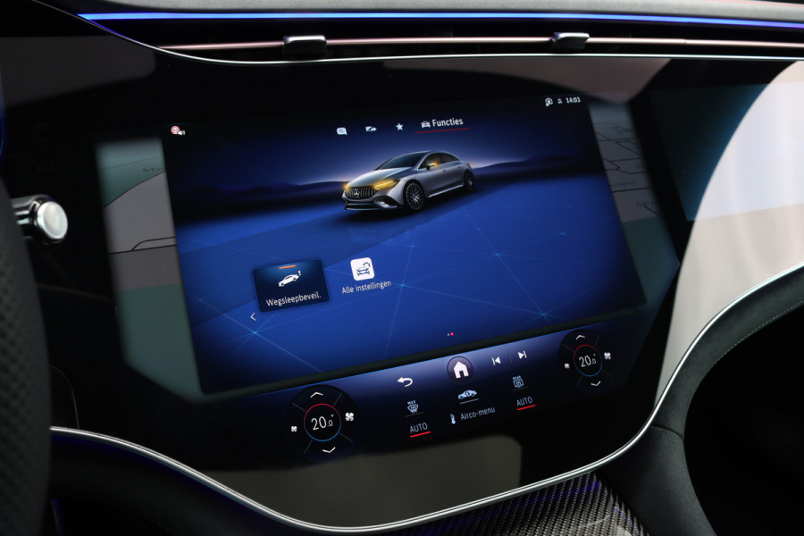 Mercedes-Benz EQE AMG 53 4MATIC+ 90 kWh | 72500,- Ex | MBUX Hyperscreen | Airmatic | Achterasbesturing | Distronic+ | Massage | Memory | Burmester | Stoelventilatie | HUD | Digital Light | Warmtepomp | Surround Camera |