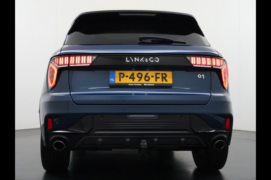 Lynk & Co 01 PHEV AUT-7 261pk Org NL Trekhaak Pano-Schuifdak Lmv 20" 360°Camera Apple Carplay Android Auto Adap.Cruise Navi Pdc Ecc Keyless L Elek.Memory.Stoel File assistent Dodehoek detector Elektrisch bedienbare achterklep Rijstrooksensor Wifi Verkeersbord detectie 425Nm koppel 3,7kw laadvermogen
