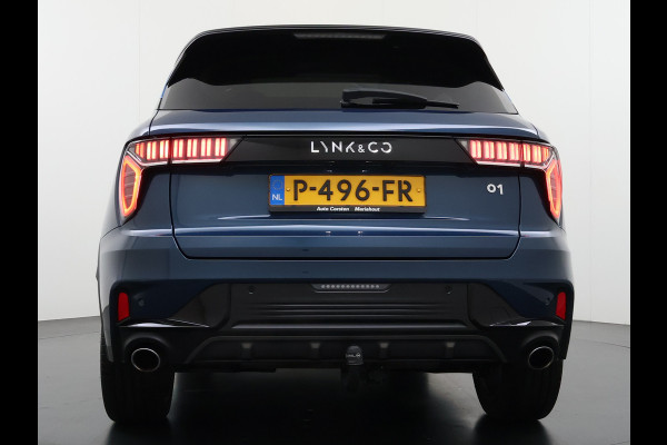 Lynk & Co 01 PHEV AUT-7 261pk Org NL Trekhaak Pano-Schuifdak Lmv 20" 360°Camera Apple Carplay Android Auto Adap.Cruise Navi Pdc Ecc Keyless L Elek.Memory.Stoel File assistent Dodehoek detector Elektrisch bedienbare achterklep Rijstrooksensor Wifi Verkeersbord detectie 425Nm koppel 3,7kw laadvermogen