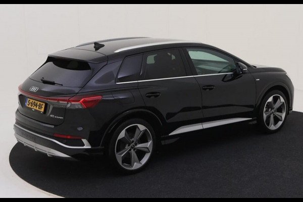 Audi Q4 e-tron 40 S 300 pk edition 77 kWh, 1 e eigenaar, 2 X S line, 21 inch, elect.bed. trekhaak, NL auto met nationale auto pas