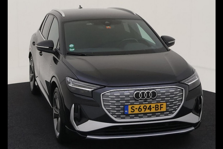 Audi Q4 e-tron 40 S 300 pk edition 77 kWh, 1 e eigenaar, 2 X S line, 21 inch, elect.bed. trekhaak, NL auto met nationale auto pas