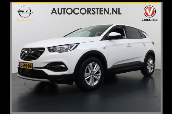 Opel Grandland X T131PK Apple Carplay Android Auto AGR-Comfortstoel Camera Navi Ecc Cruise Control Pdc DAB+ Regen-Lichtsensor Lane Assist Led Verkeersbord detectie Bluetooth Privacy Glas Lmv 17" Elegance 1e Eigenaar Origineel Nederlandse auto Euro 6