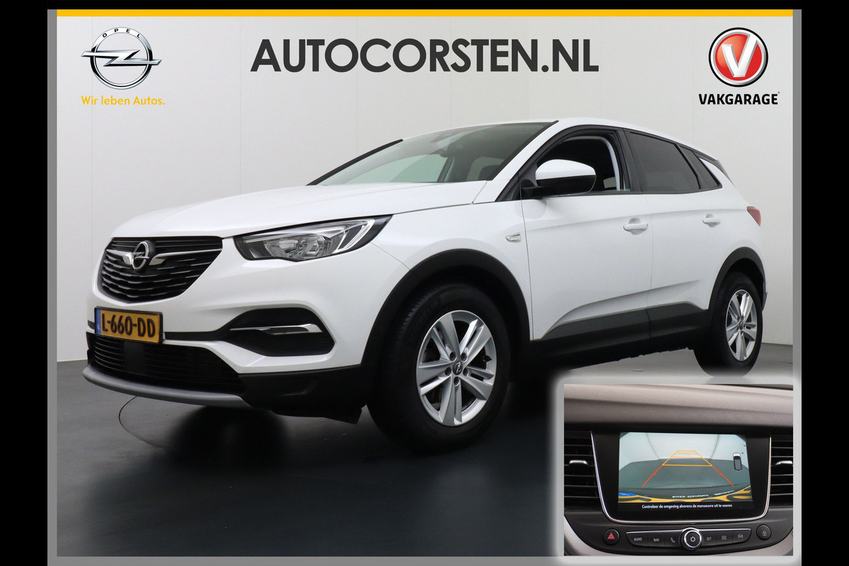 Opel Grandland X T131PK Apple Carplay Android Auto AGR-Comfortstoel Camera Navi Ecc Cruise Control Pdc DAB+ Regen-Lichtsensor Lane Assist Led Verkeersbord detectie Bluetooth Privacy Glas Lmv 17" Elegance 1e Eigenaar Origineel Nederlandse auto Euro 6