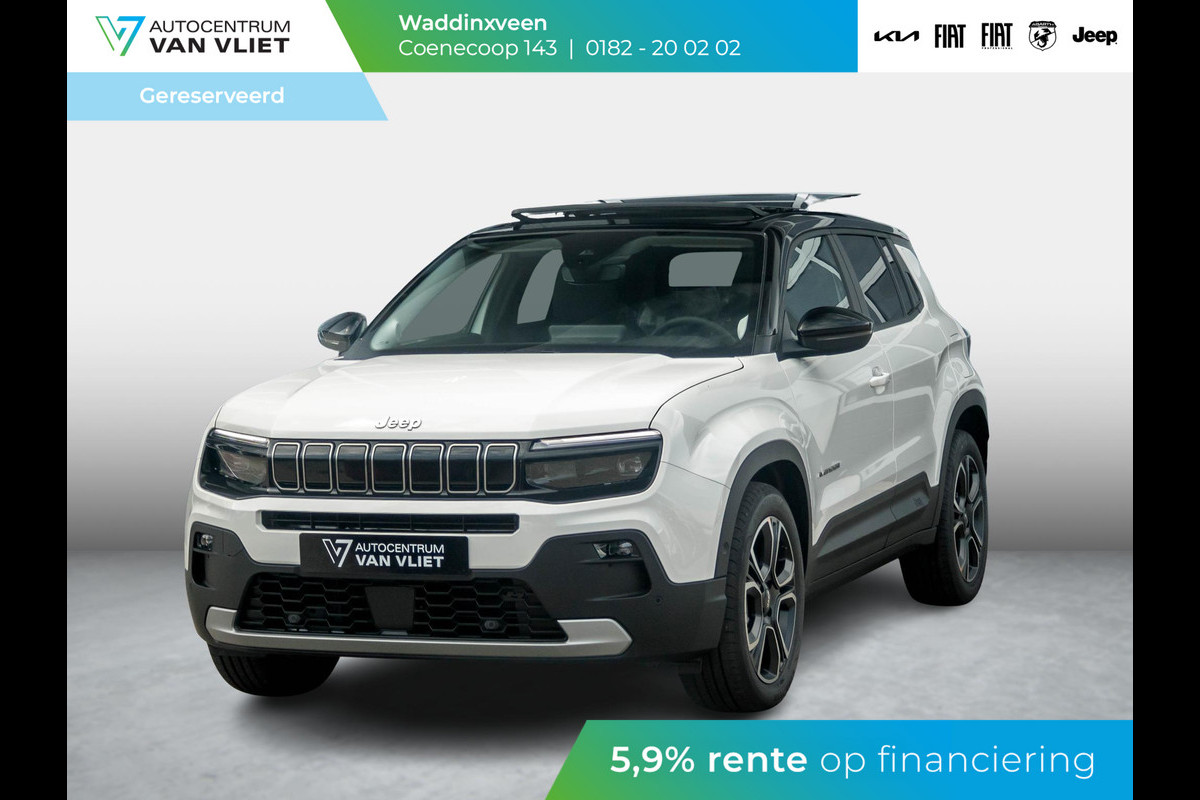 Jeep Avenger Summit 54 kWh | Uit voorraad leverbaar | 17%  Bijtelling | Schuif/Kanteldak | Leder&Winter Pack | Warmtepomp | Info&Convenience Pack | Full Operational Lease € 599,-