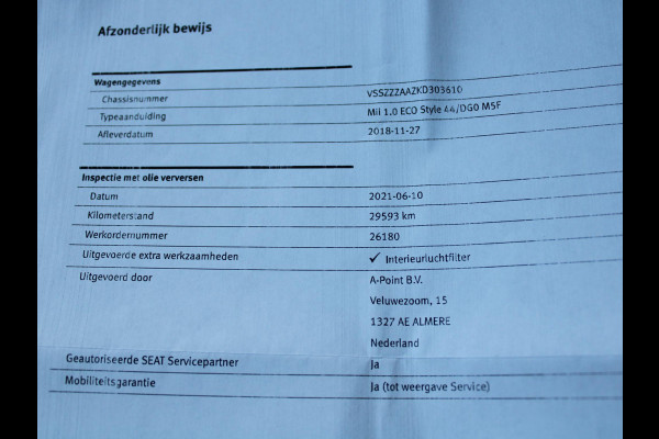 Seat Mii 1.0 Style Intense | AIRCO | CRUISE CONTROL |