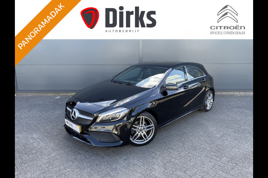 Mercedes-Benz A-Klasse 160 Ambition (Elektrisch Schuifdak - LED koplampen - AMG pakket - Navigatie - Parkeersensoren V+A - Airco - Sportstoelen)