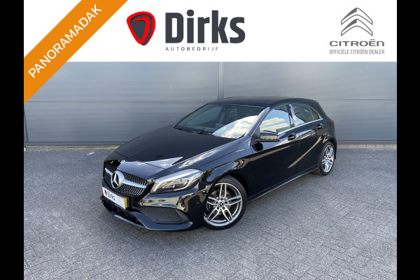 Mercedes-Benz A-Klasse 160 Ambition (Elektrisch Schuifdak - LED koplampen - AMG pakket - Navigatie - Parkeersensoren V+A - Airco - Sportstoelen)