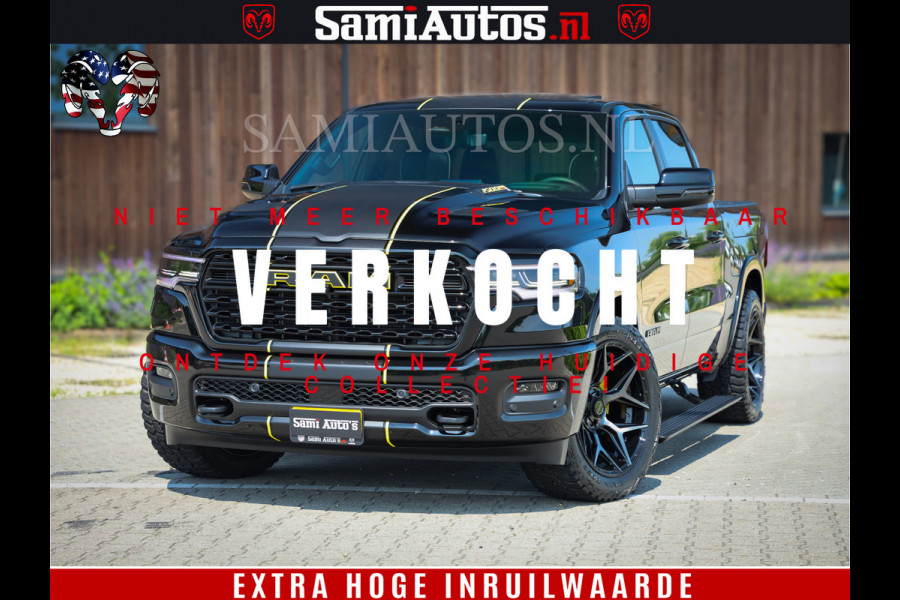 Dodge Ram 1500 Limited Night High Output 540HP 706Nm | Massage + Full Option | De Meest Luxe en Volle Pick-Up in zijn Klasse | Comfortabele Dubbele Cabine met Royale 5 Zitplaatsen | BPM vrij | Nu Leverbaar uit Voorraad | Voorraad Nr 2327 - 5407
