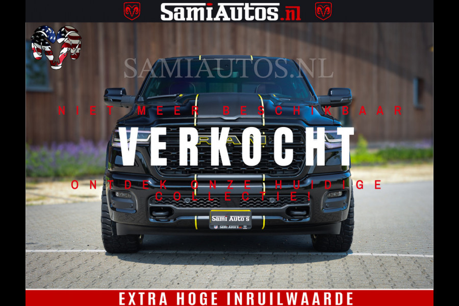Dodge Ram 1500 Limited Night High Output 540HP 706Nm | Massage + Full Option | De Meest Luxe en Volle Pick-Up in zijn Klasse | Comfortabele Dubbele Cabine met Royale 5 Zitplaatsen | BPM vrij | Nu Leverbaar uit Voorraad | Voorraad Nr 2327 - 5407